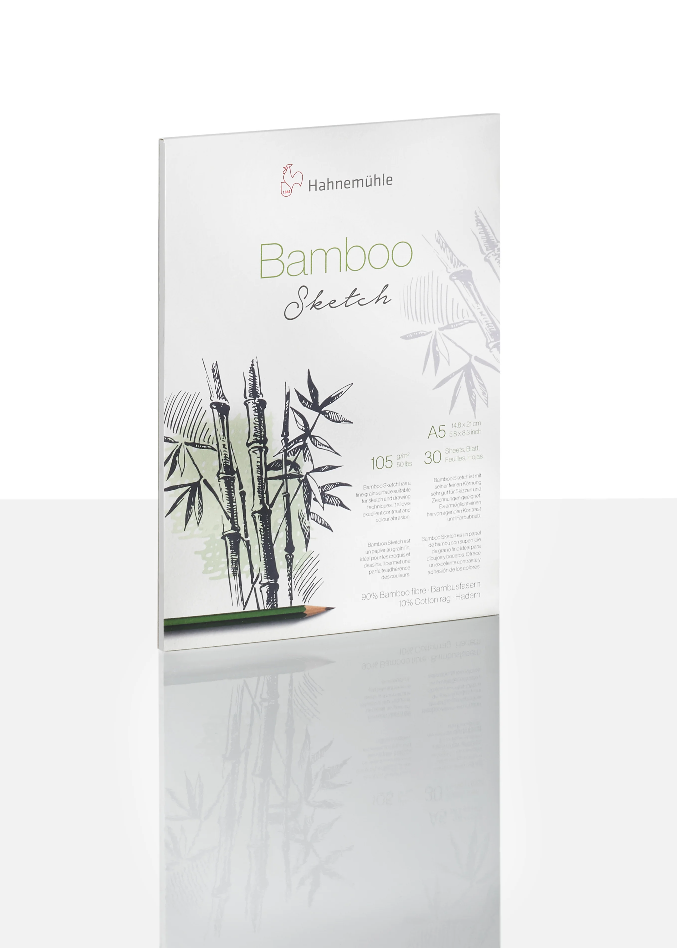 bamboo sketch, bamboo paper, A5 sketchbook, white cover, pencil drawing
