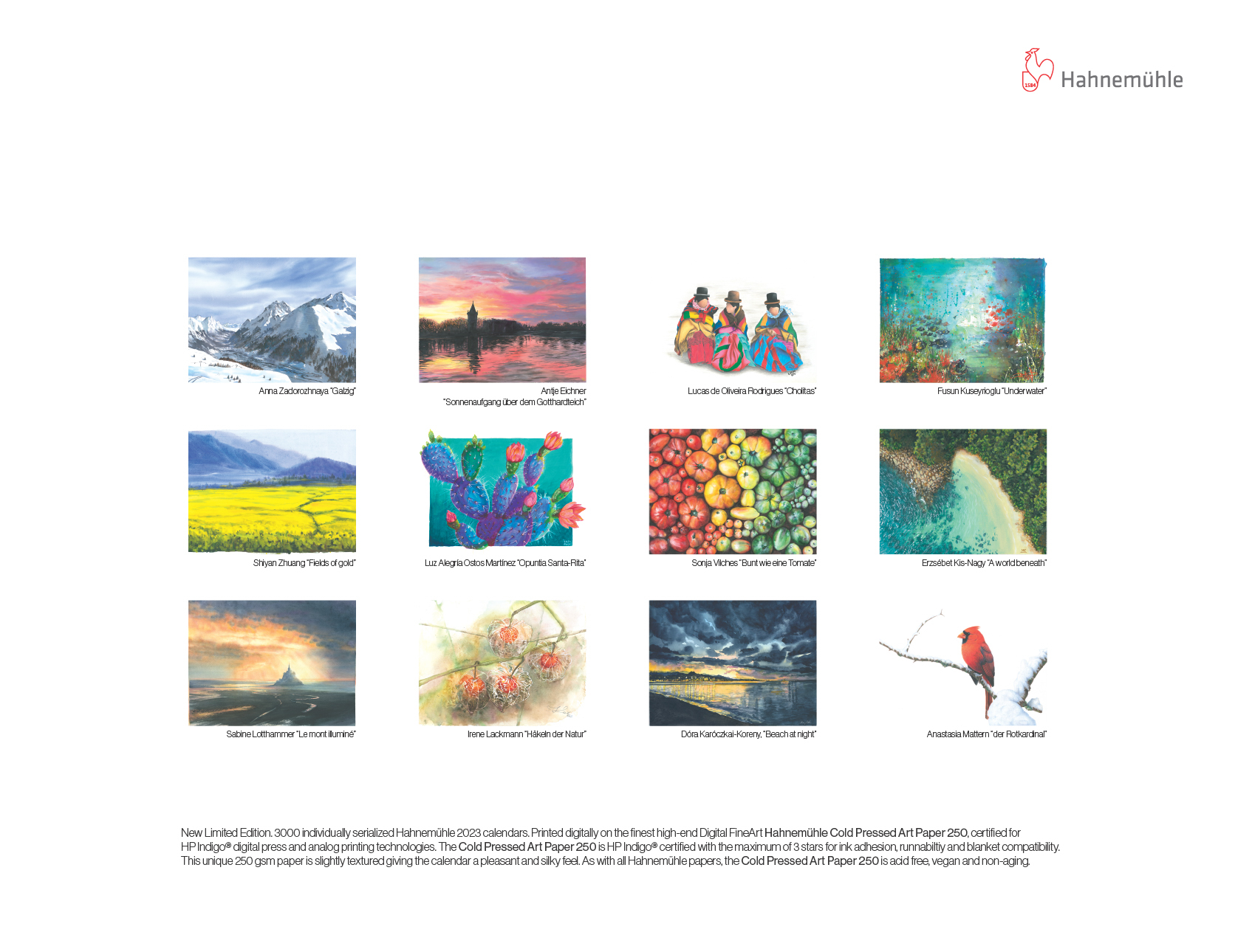 Kunstkalender "Colours of the Earth" 