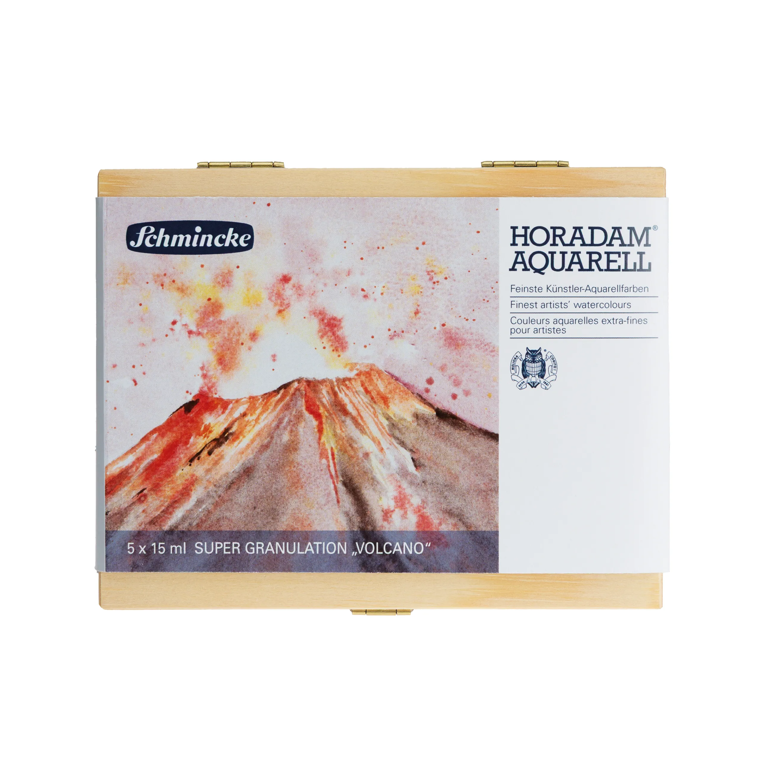 watercolor, art set, paint set, volcano, palette wood