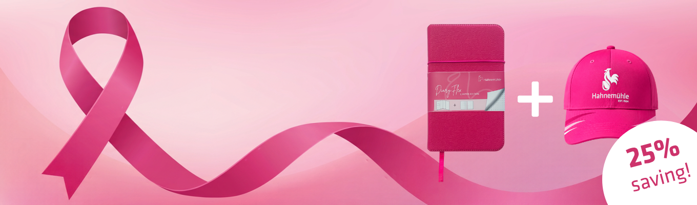 pink, breast cancer awareness, ribbon, notebook, cap