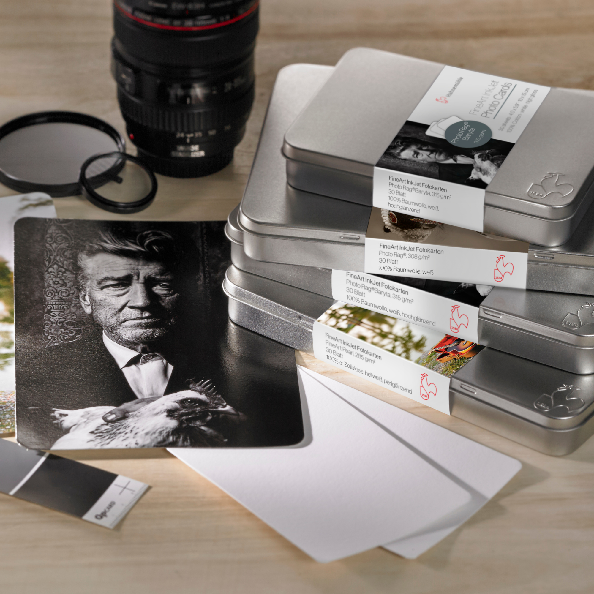 4 Metallboxen Photo Cards