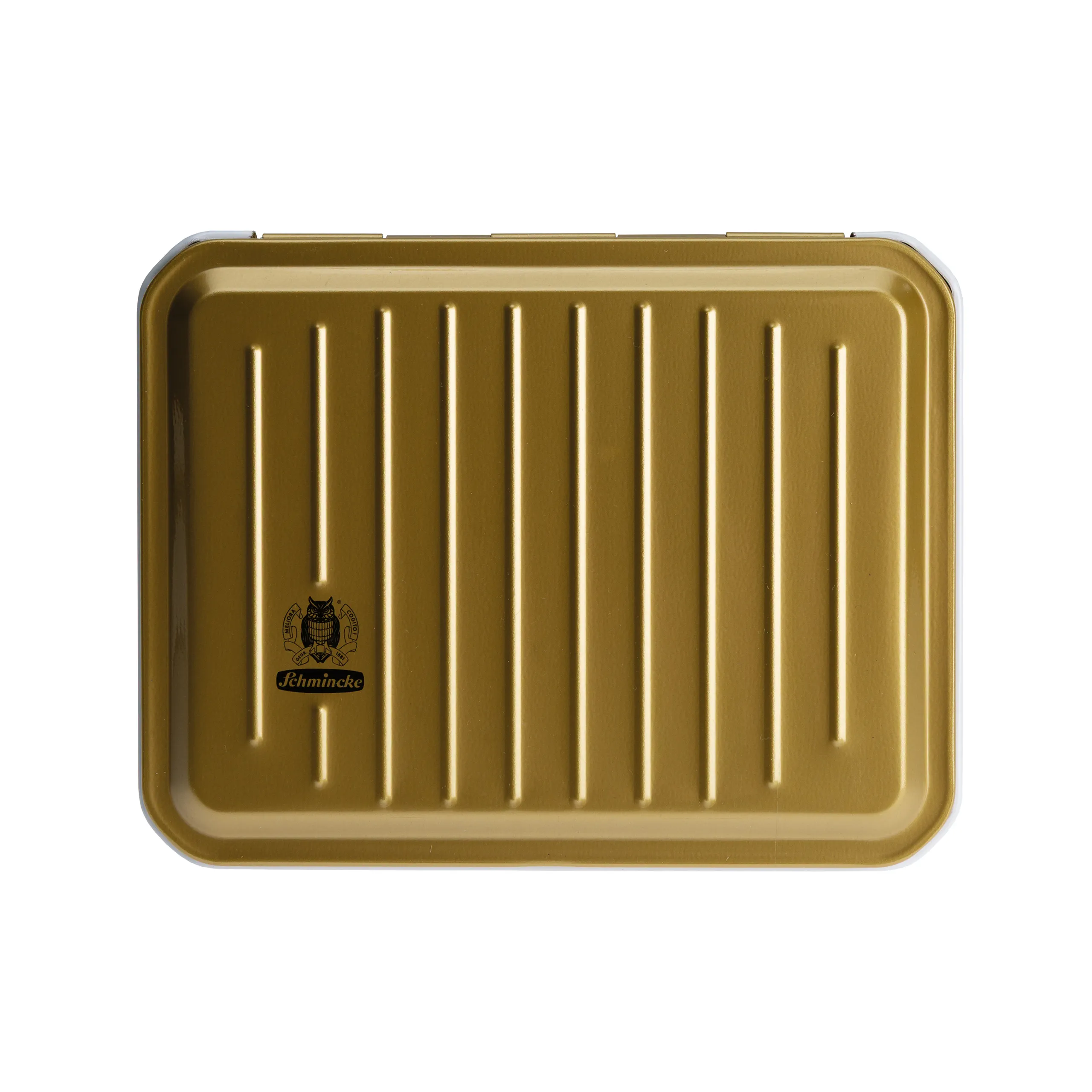 baking tray, loaf pan, cookie sheet, metal tray, gold color