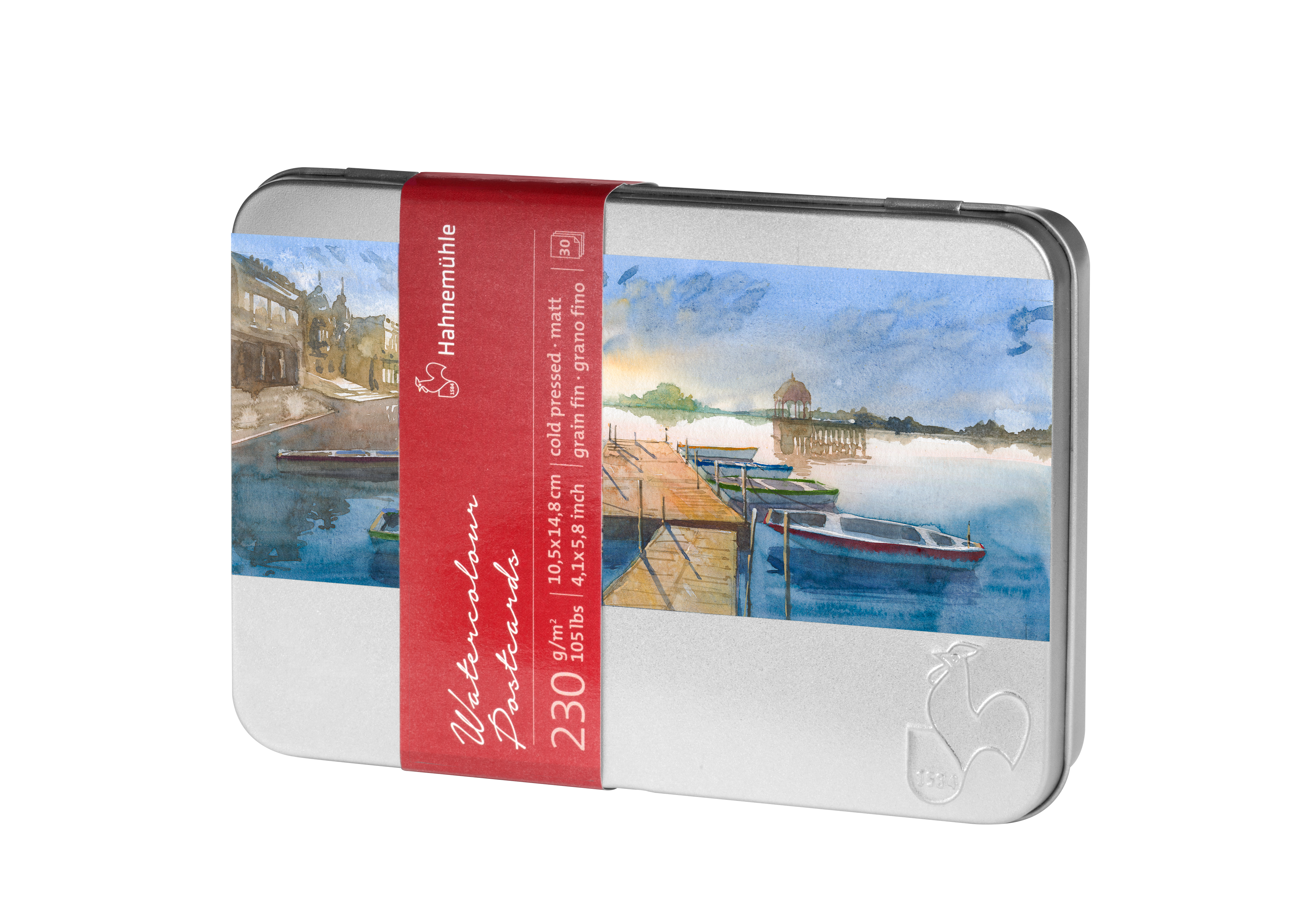 Boîte cartes postales aquarelle