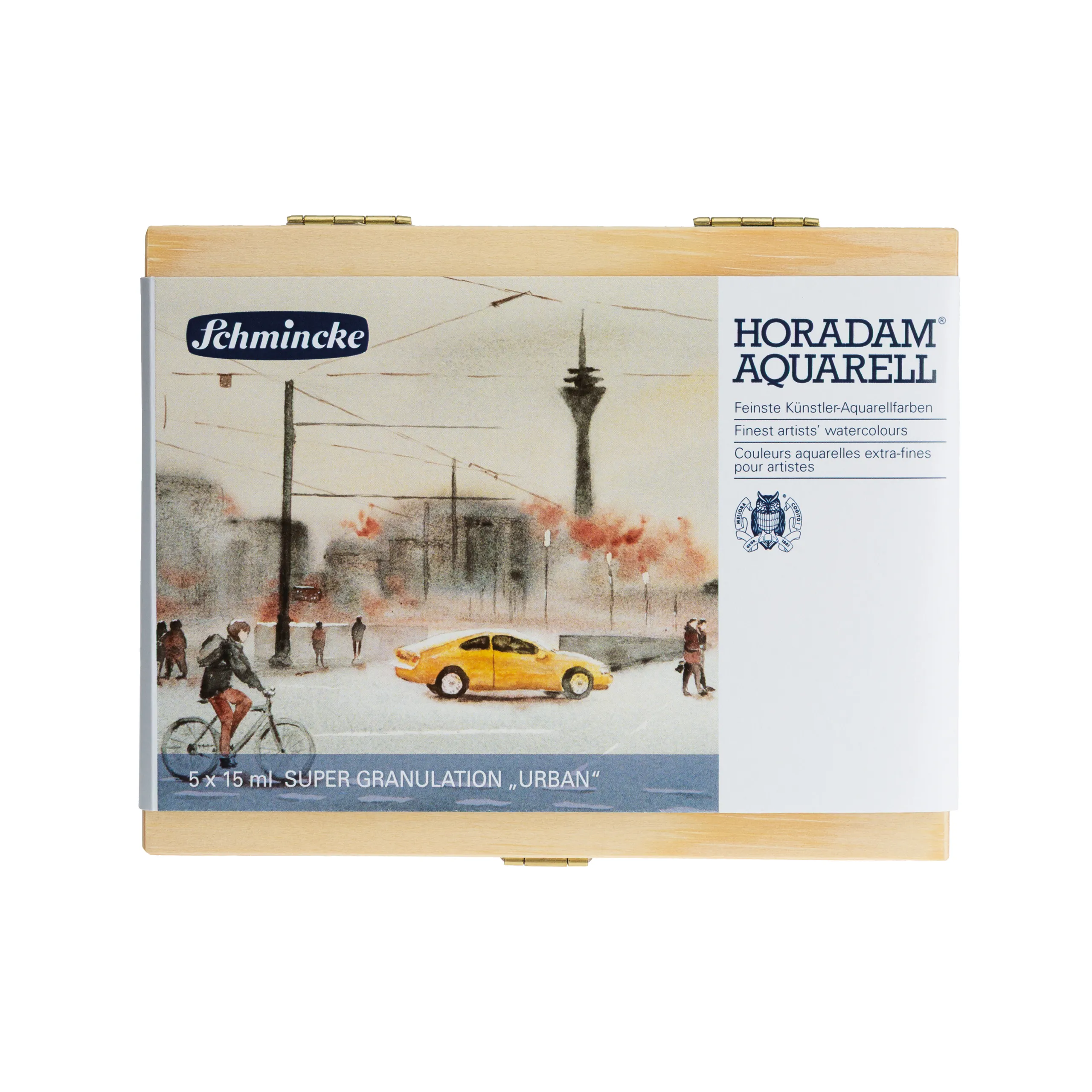 aquarelle set, watercolor, palette, Urban scene, Schmincke