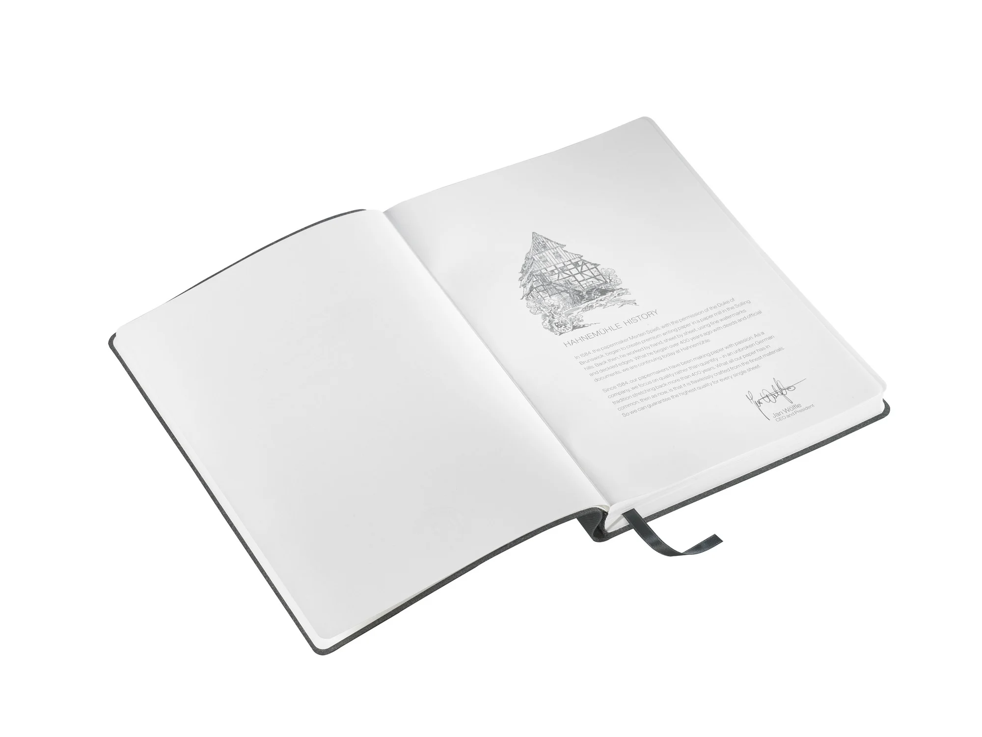 Manuscript aufgeschlagen