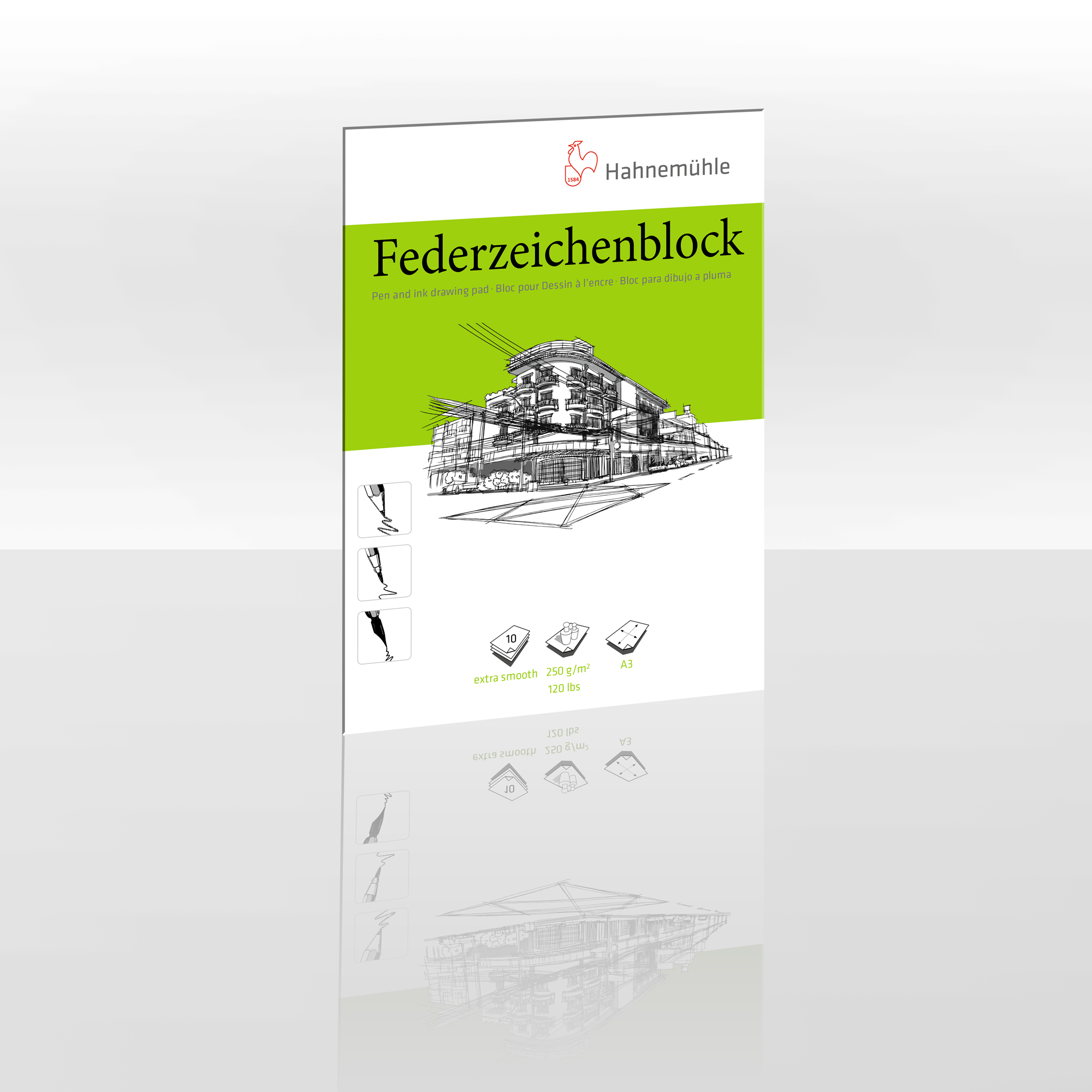 Federzeichenblock