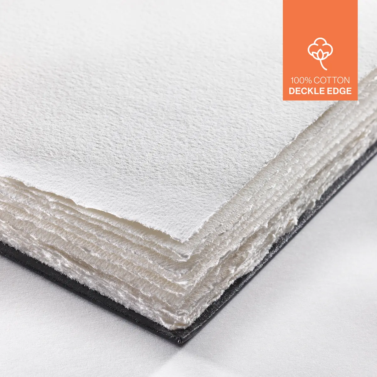 cotton, double decker edge, white fabric, textured fabric, mat stack