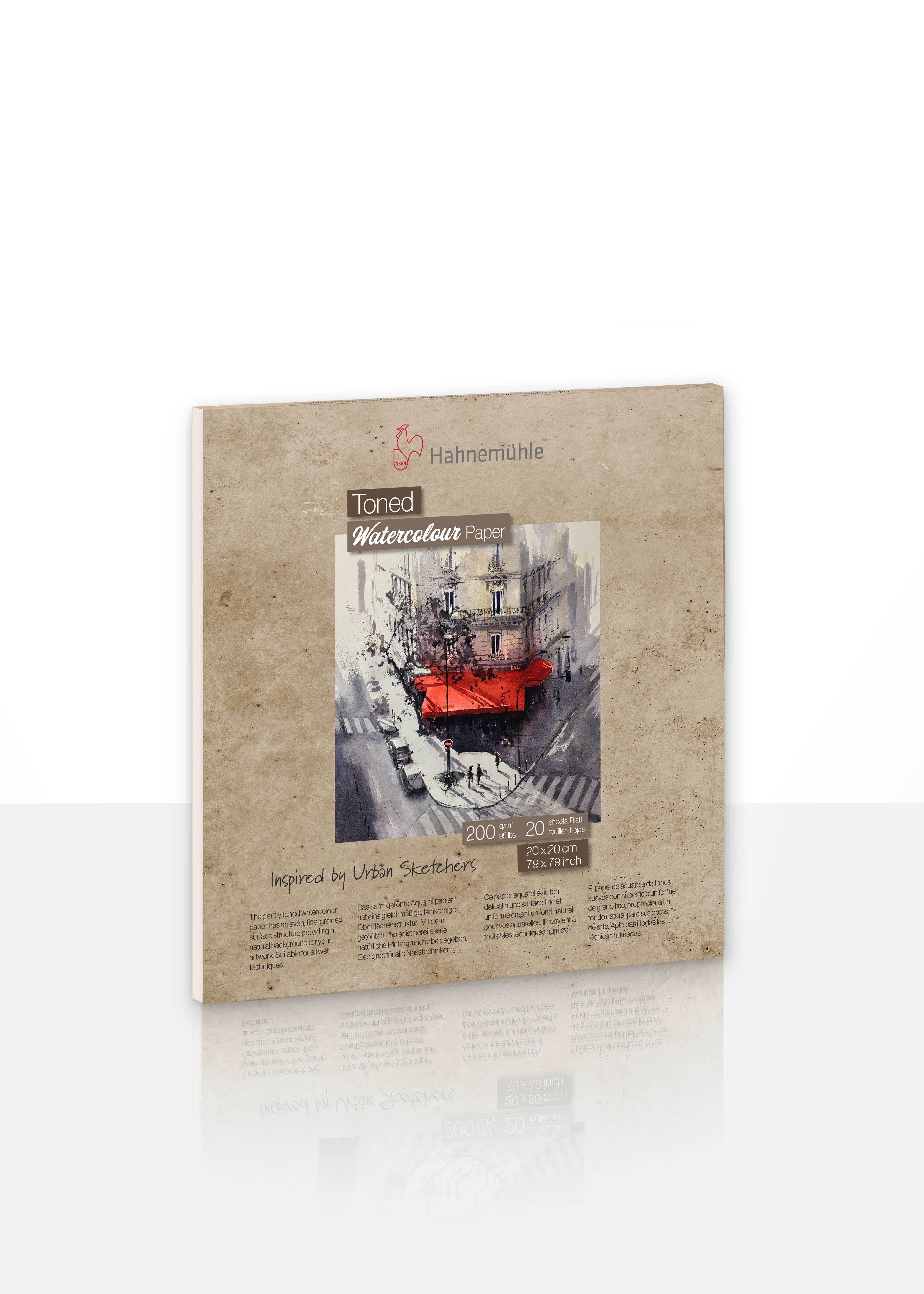Toned Watercolour Pad Beige Square