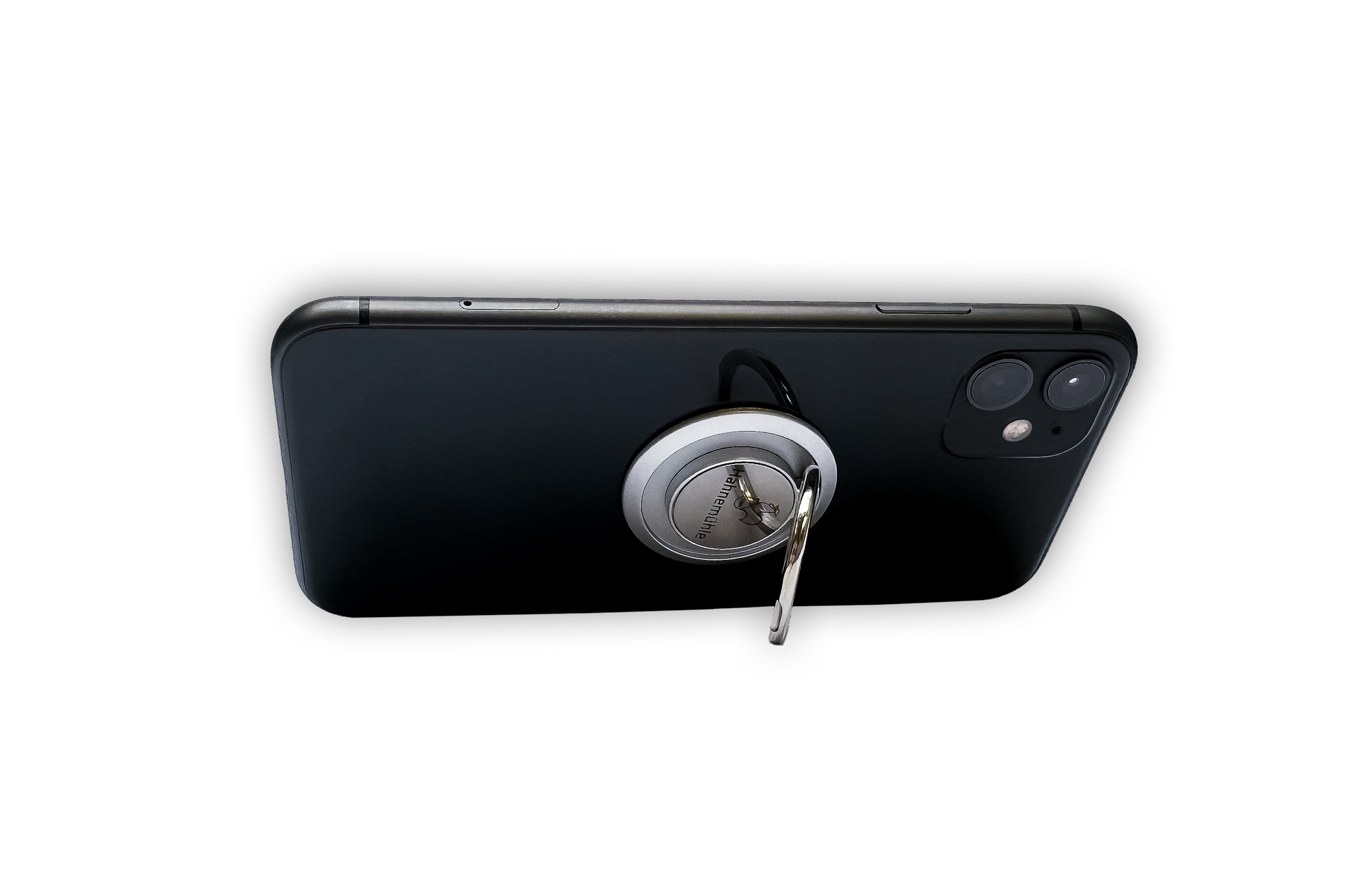 Handy Ringhalter in grau mit Handy