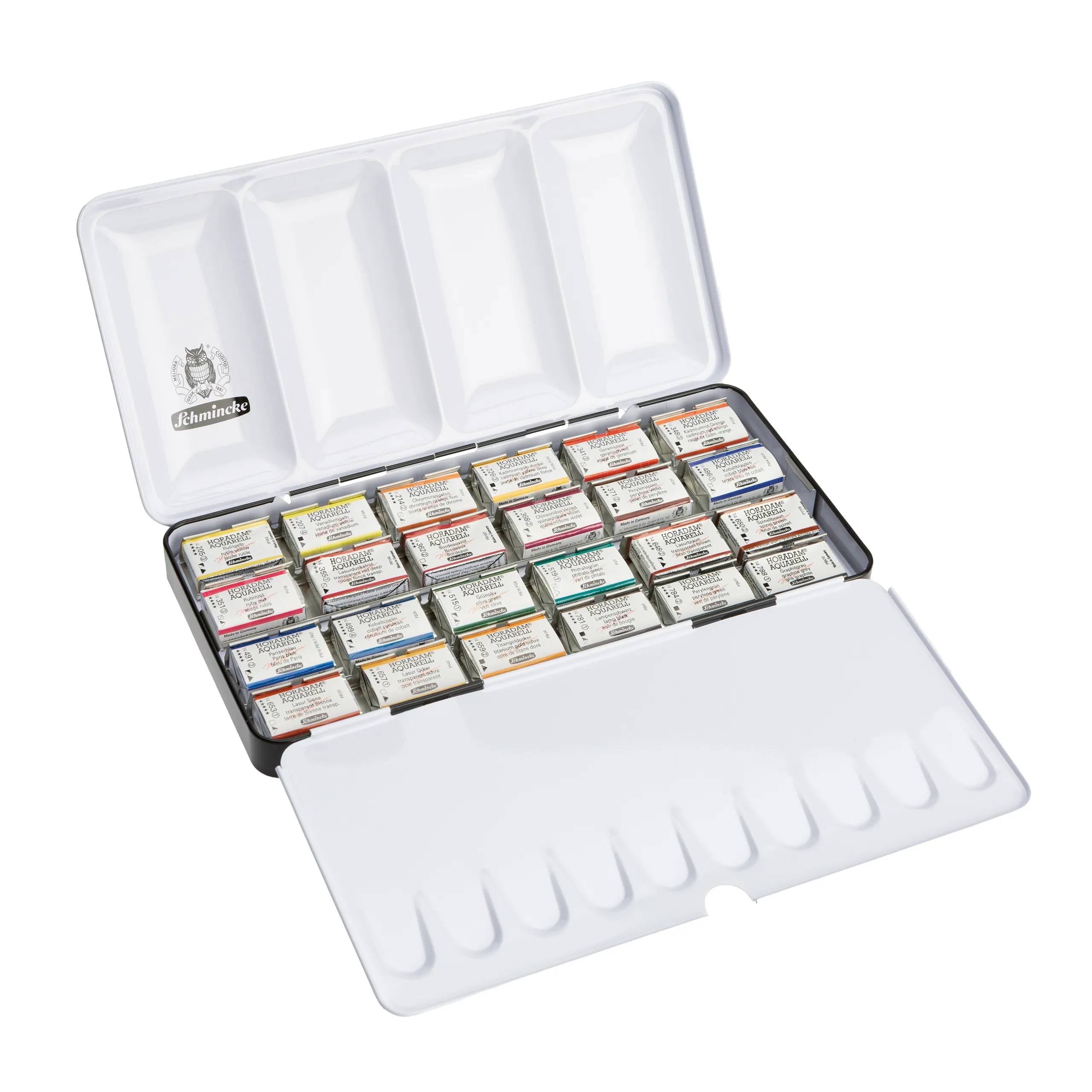 art supplies, watercolor set, palette case, mini tubes, paint set