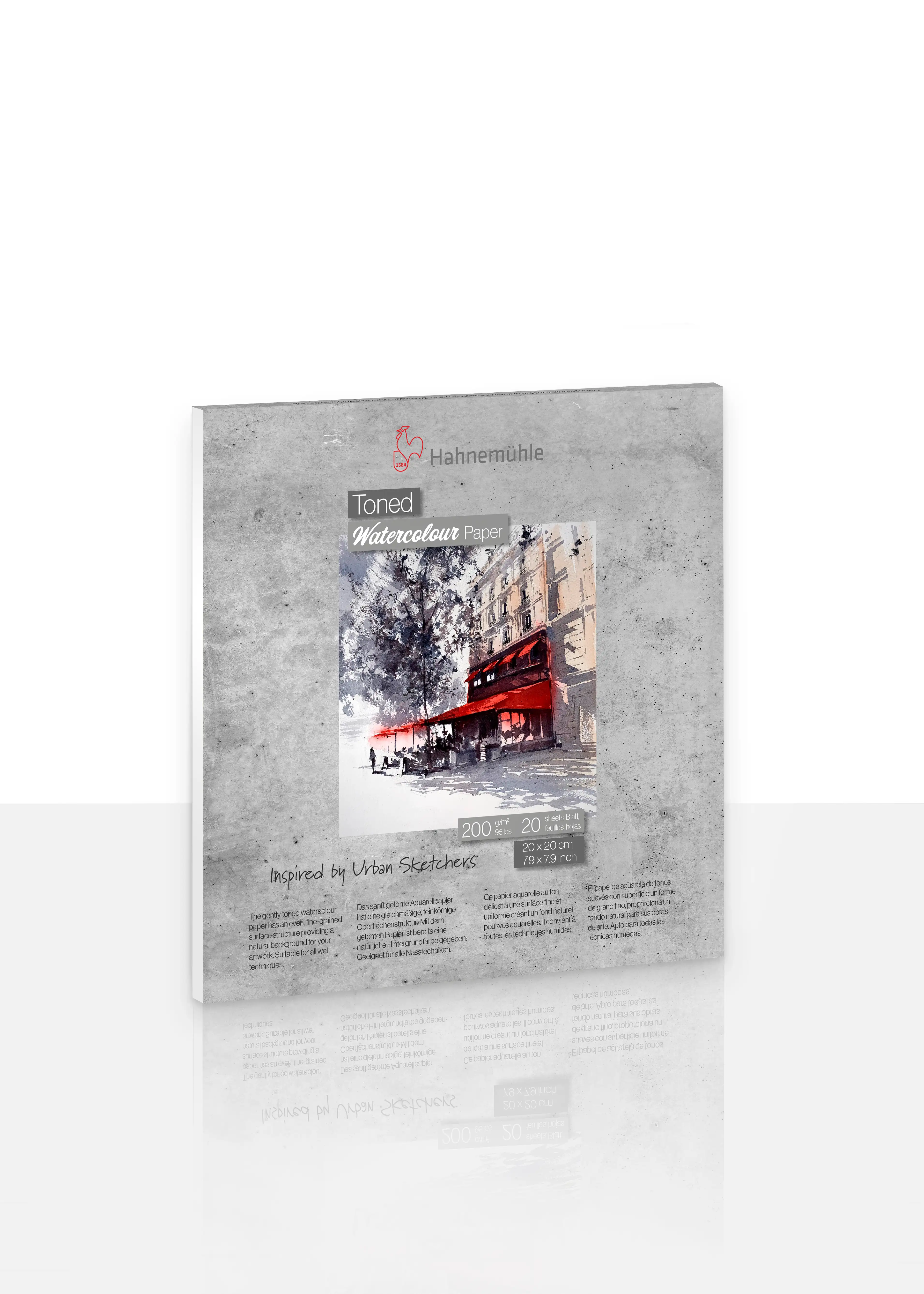 Toned Watercolour Pad Grey Square