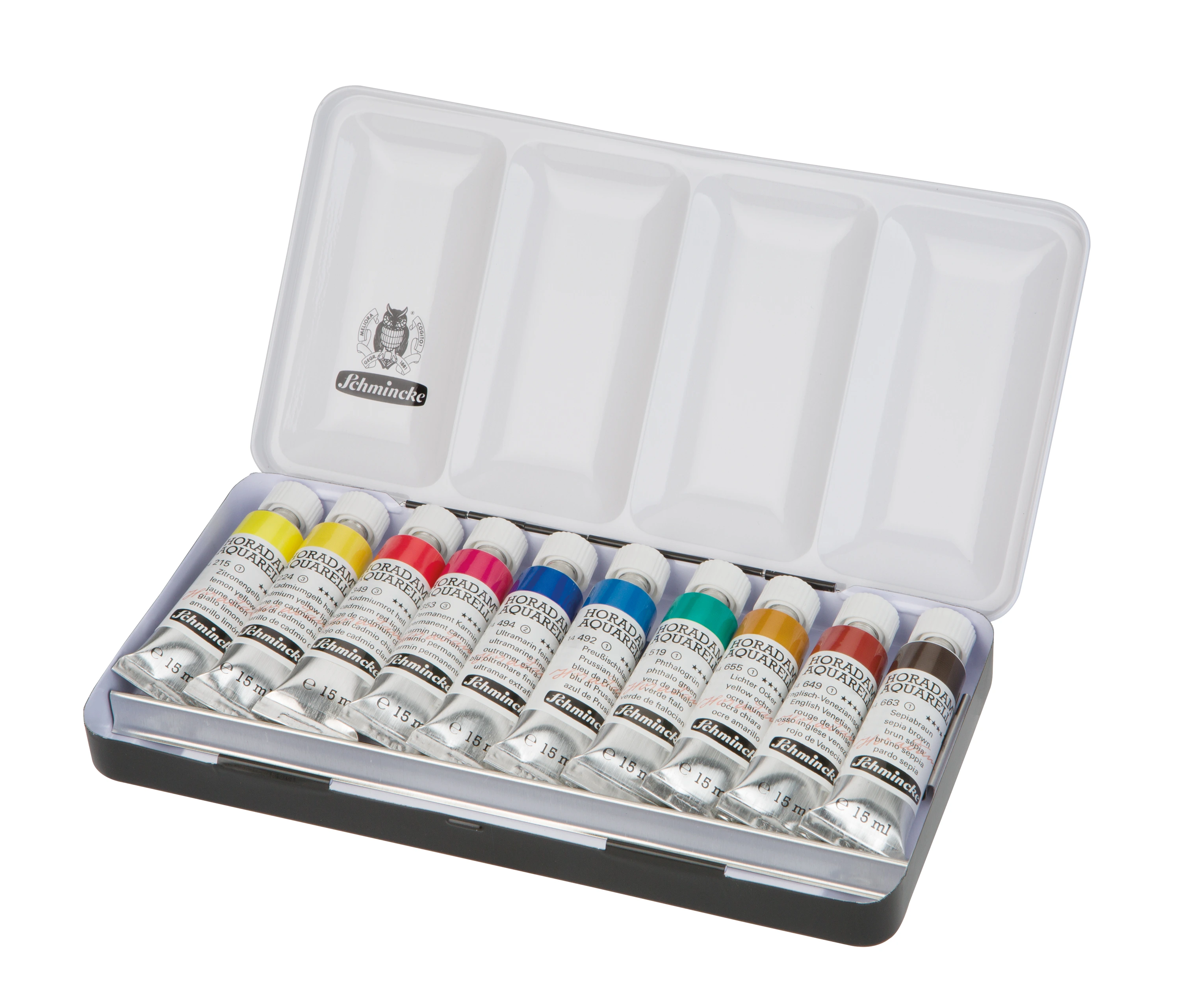 watercolor set, art paints, watercolor tubes, gift tin, palette case