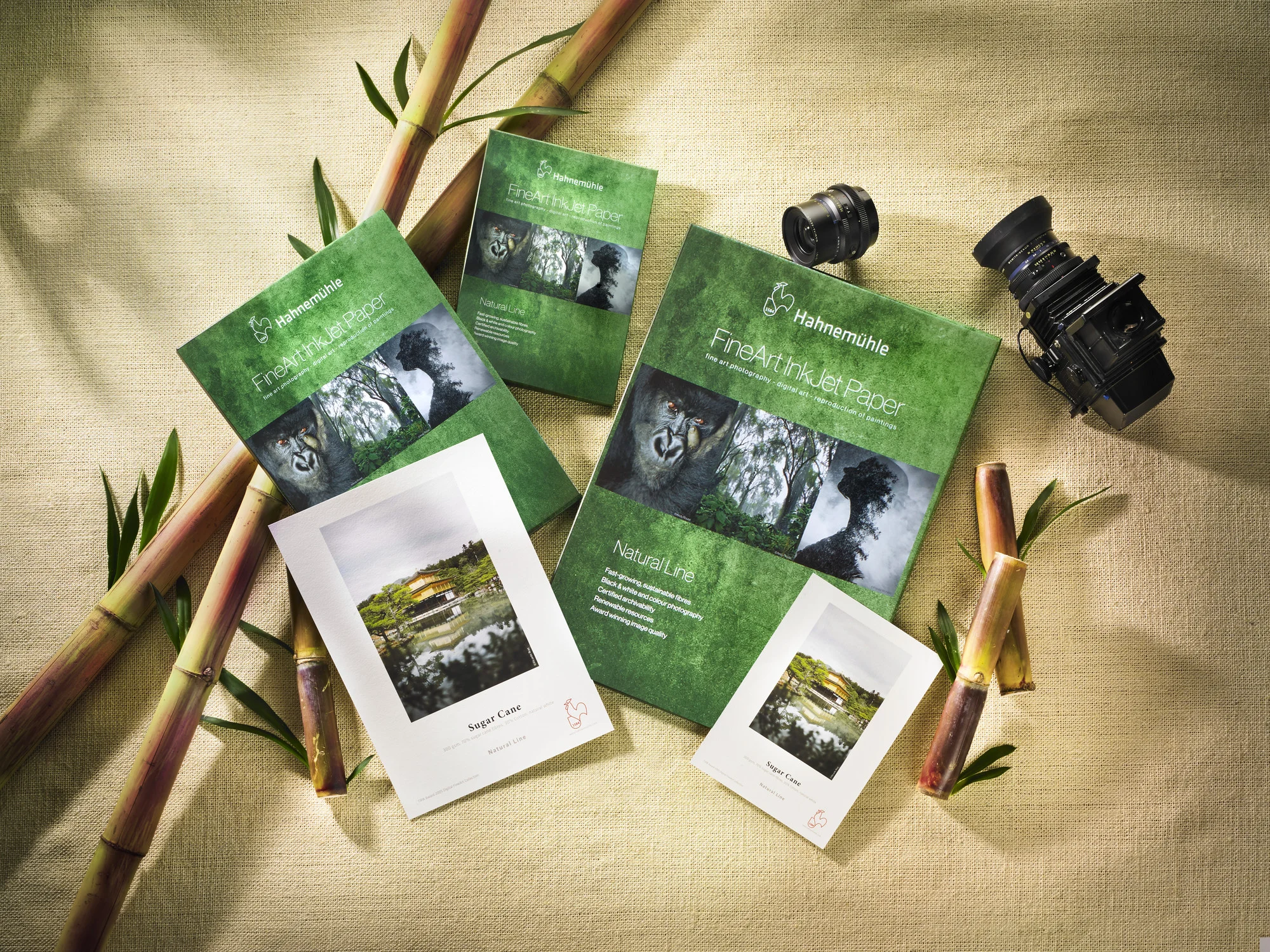 photography-paper, fine art, gallery print, sugar cane, green packaging