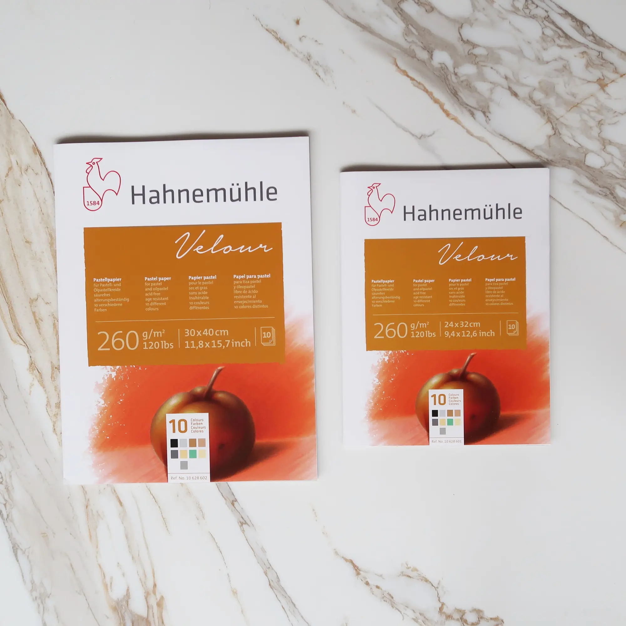 2 Pastell Velour Blöcke