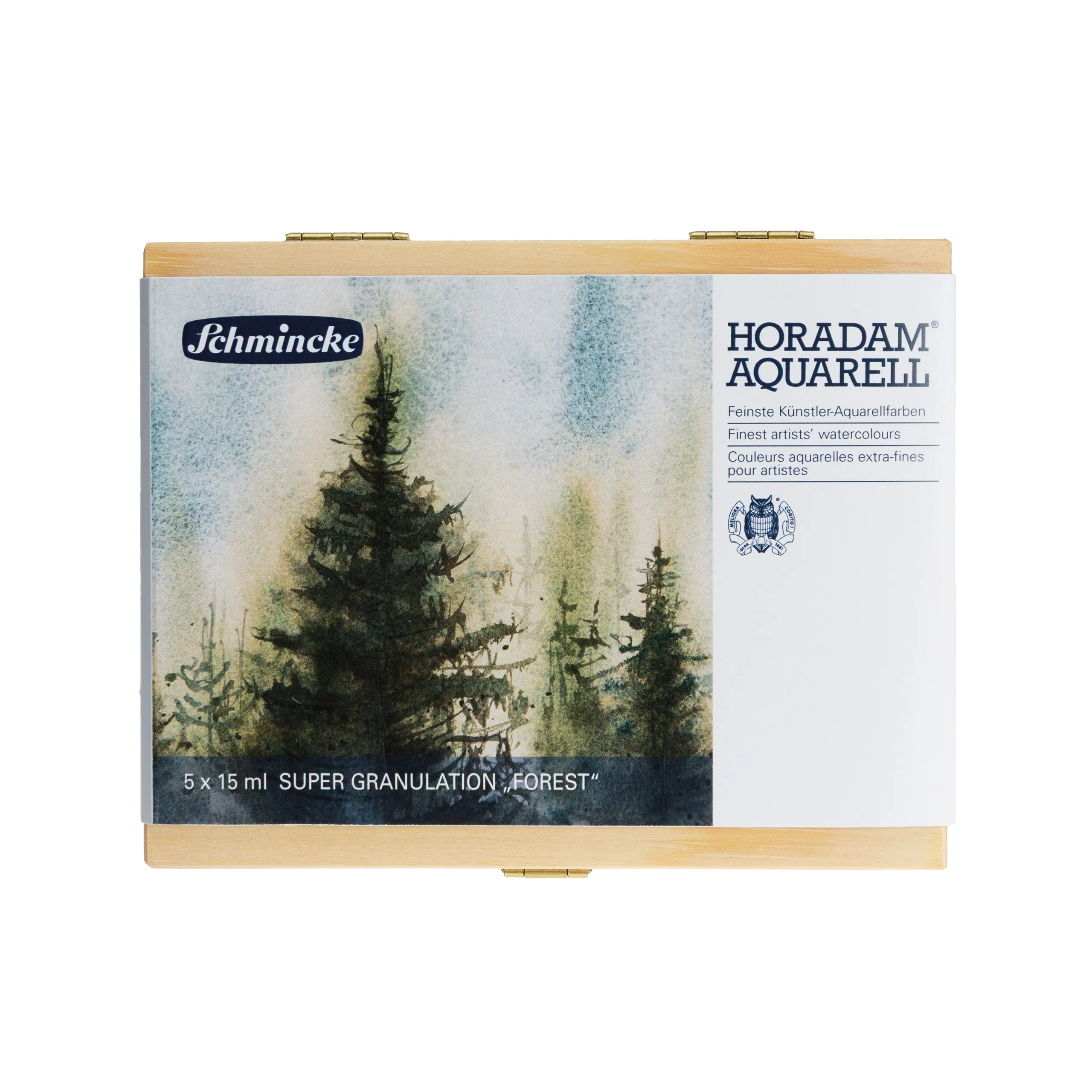 art supplies, watercolor paints, forest scene, aquarelle, Schmincke Horadam