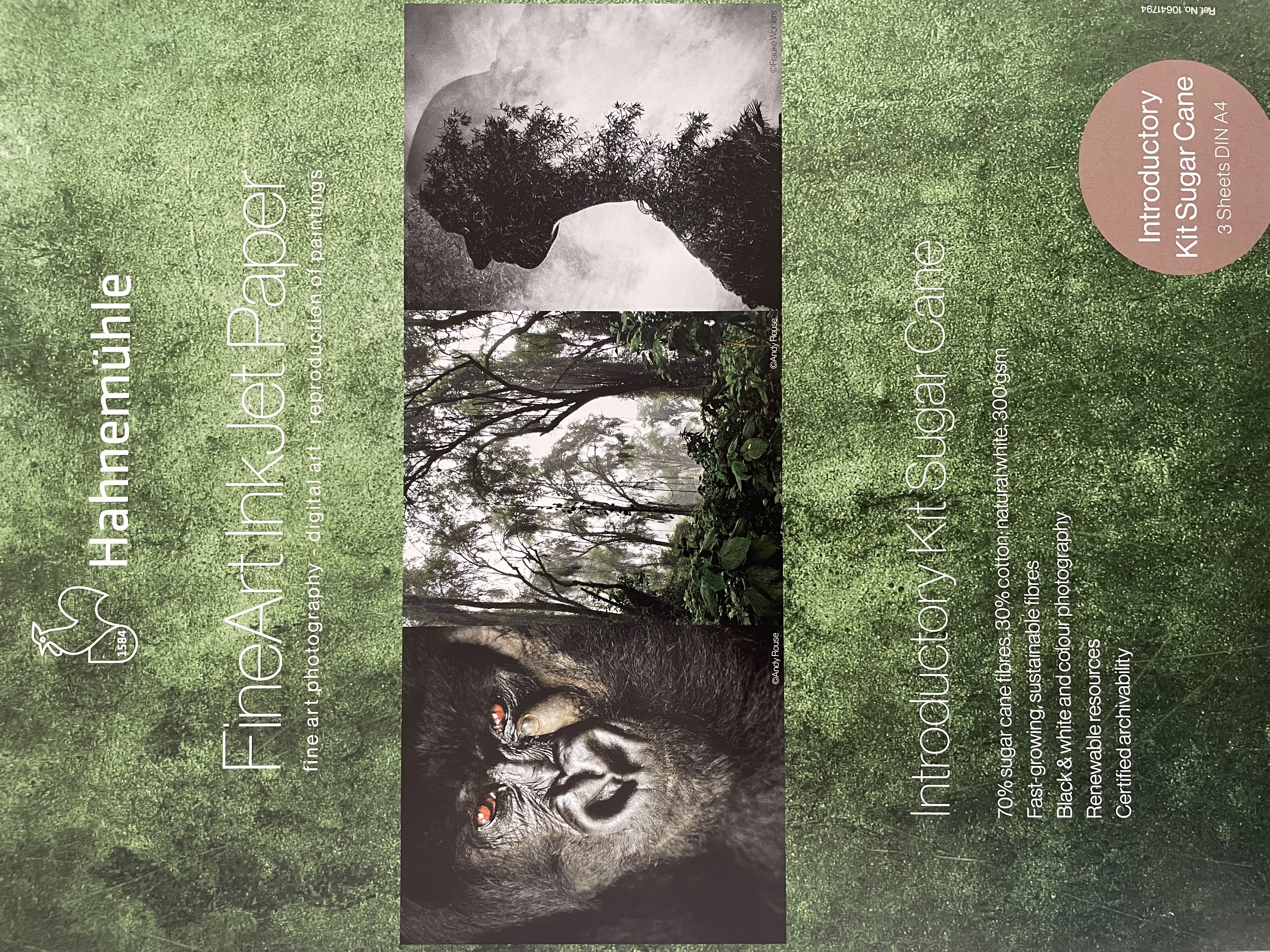 Hahnemühle-Sugar-Cane Intro Kit Auf dem Bild ist das Deckblatt des Hahnemühle Sugar Cane Intro-Kits zu sehen