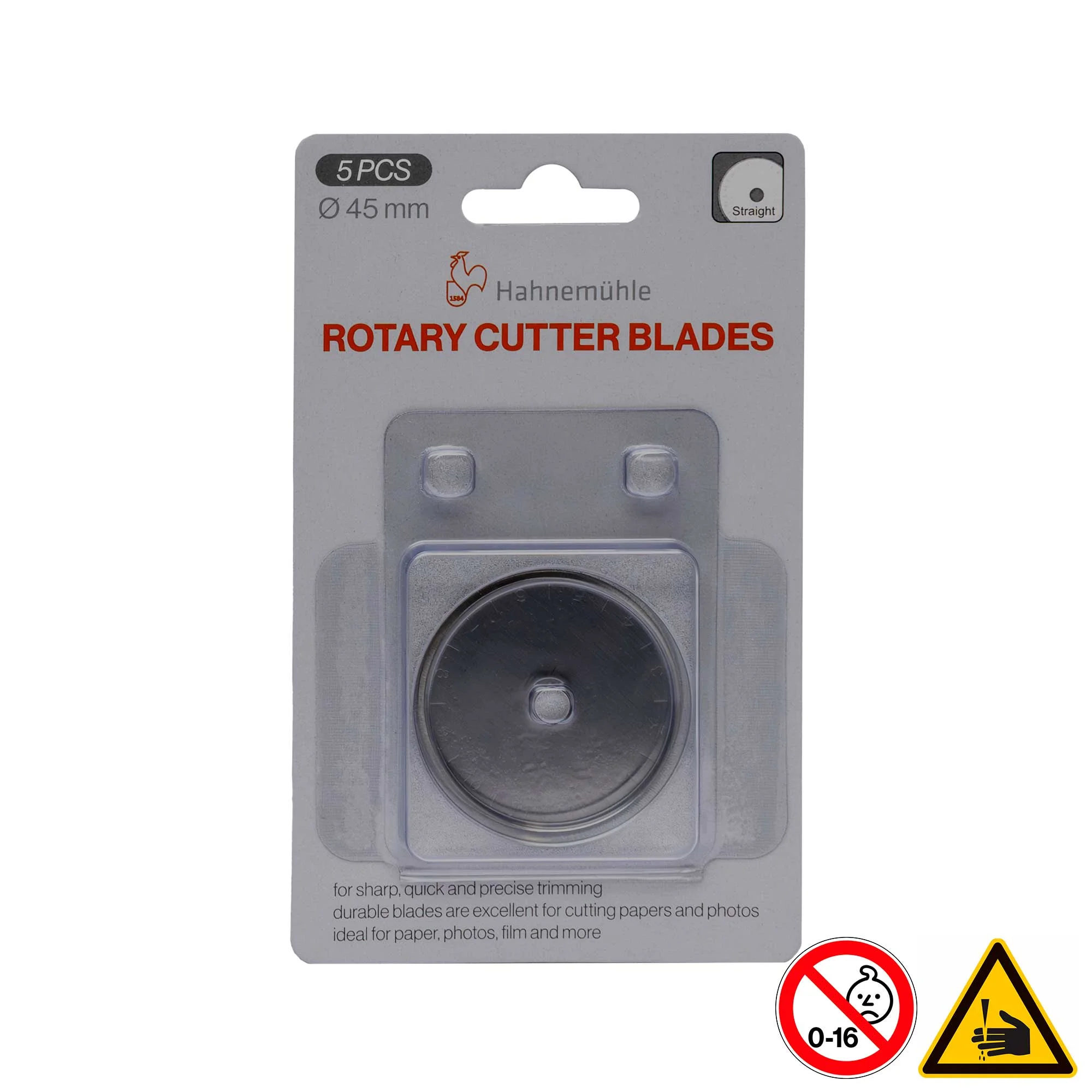 rotary cutter blades,  replacement blades,  circular blade,  45 mm,  package of 5
