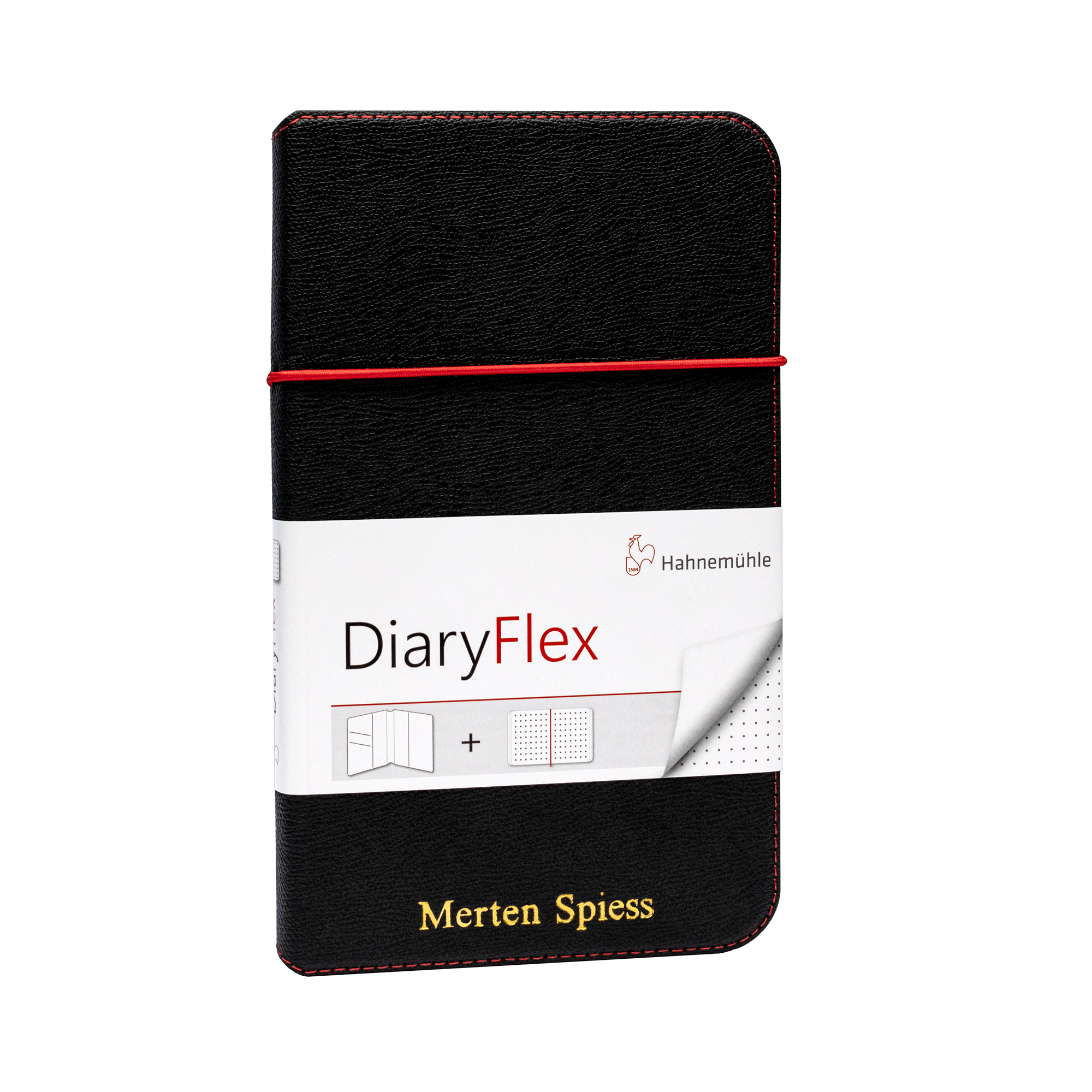 Diary Flex mit Prägung in Gold
