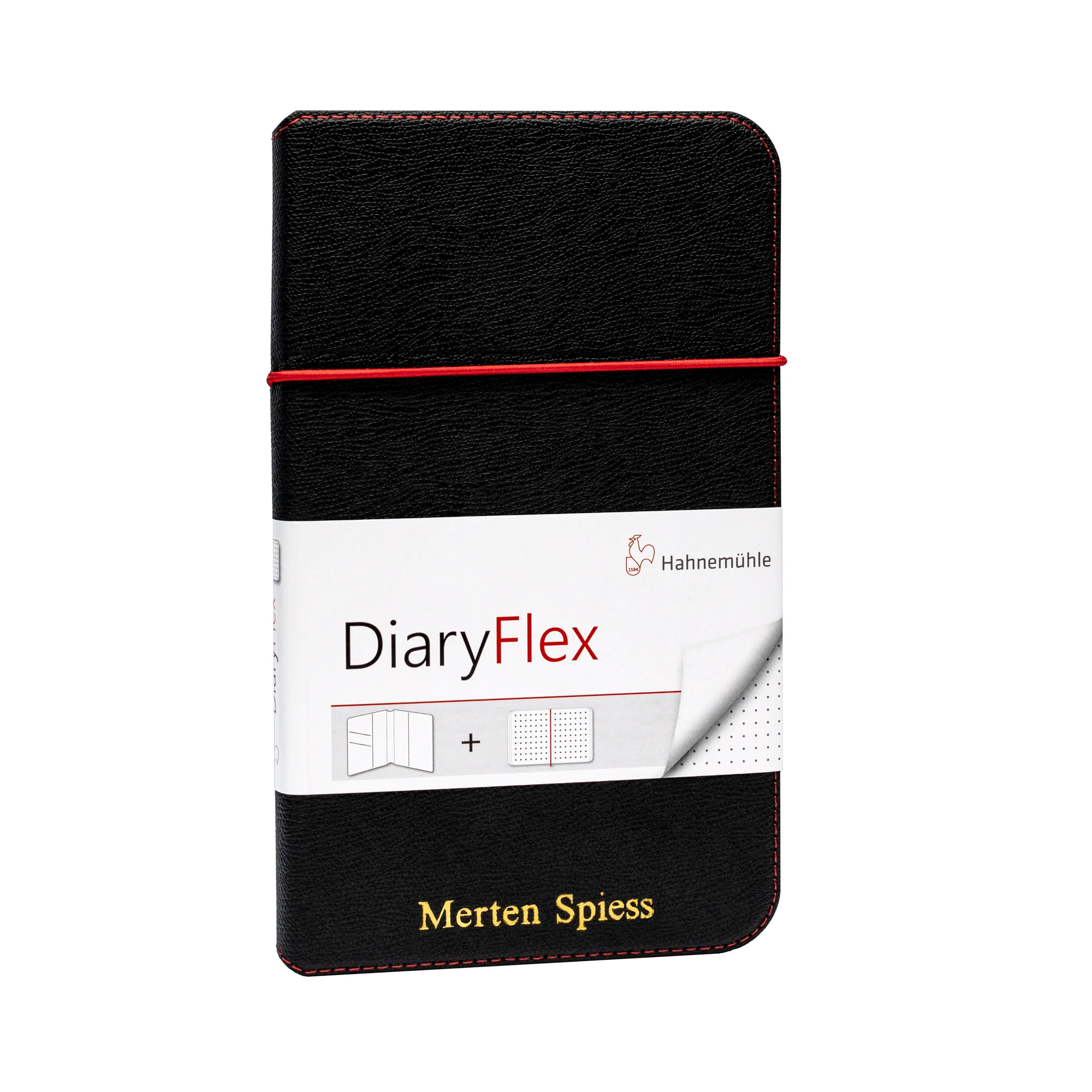 Diary Flex mit Prägung in Gold