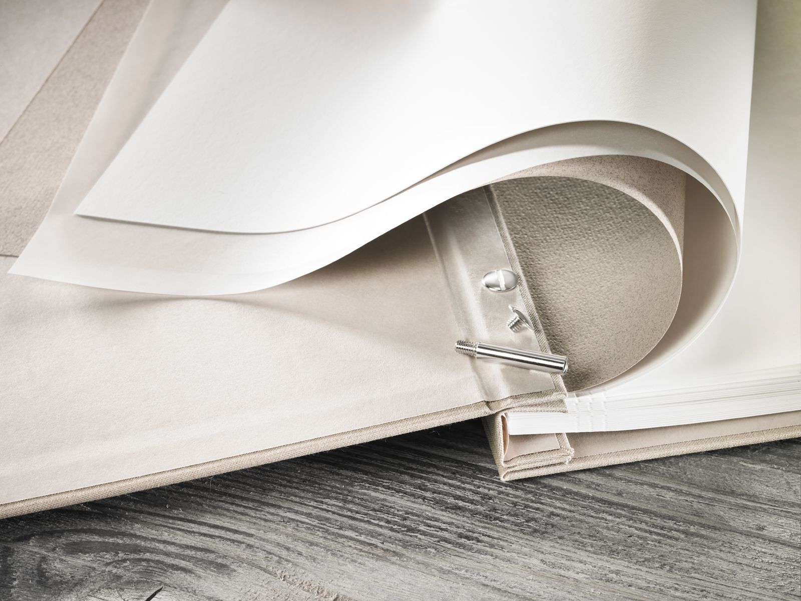 Linen Album Cover Set 12 x 12" sand grey 10642007